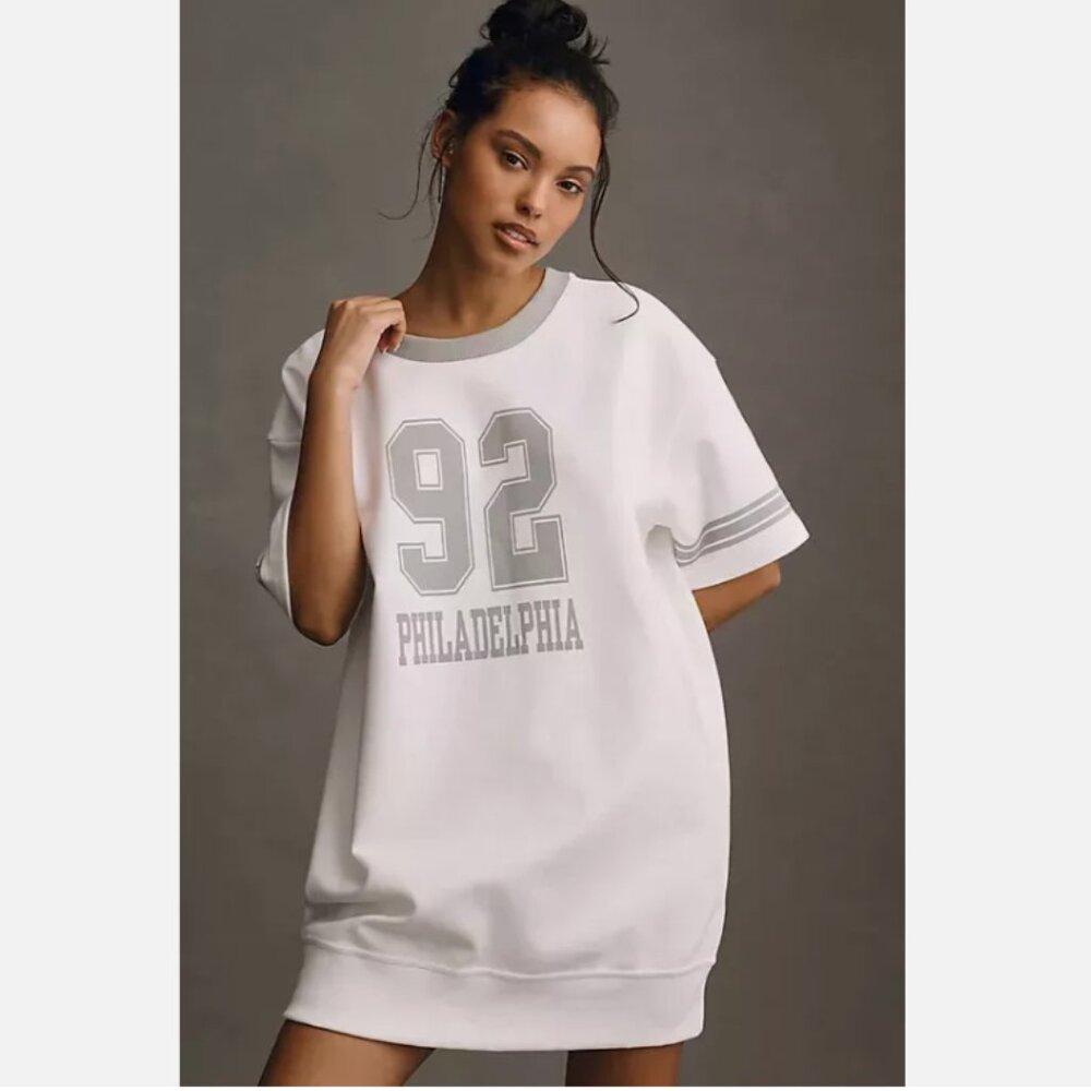 Brand New Daily Practice Sporty Sweatshirt Mini Short-Sleeve T-shirt Dress